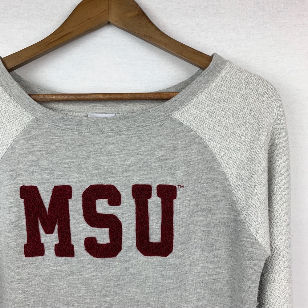 MSU Creative Apparel Cotton Blend Gray Sweater - Picture 2 of 8